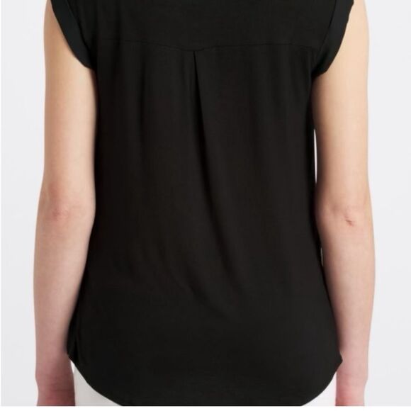 Fortune + ivy Catenia Hardware Detail Blouse black stitch fix size XS NWT - Picture 3 of 5